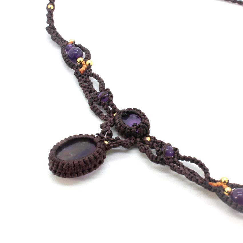 Collar con colgante de piedra  - Crystal Pendant Necklace Natural Stone reseña y precio