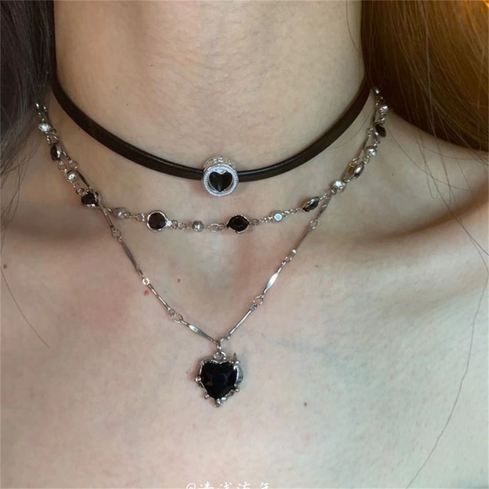 Collar gótico con colgante de  - Layered Pendant Necklace Aesthetic reseña y precio
