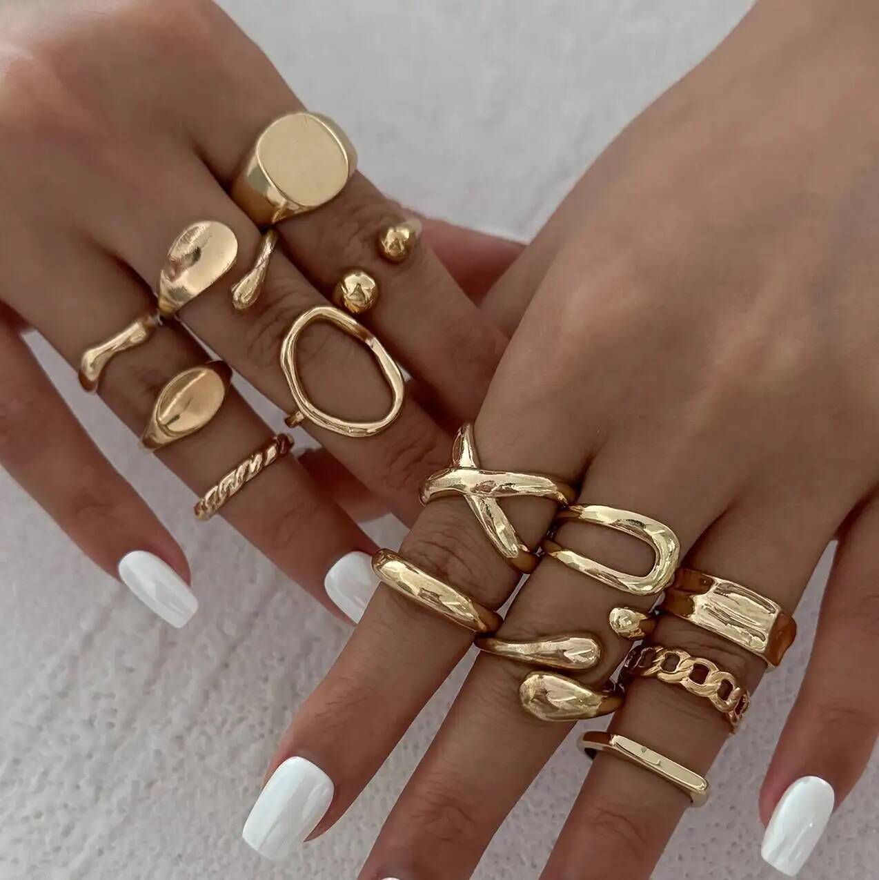 IngeSight.Z 14 unids/set Hip H - Vintage Punk Knuckle Rings Set reseña y precio