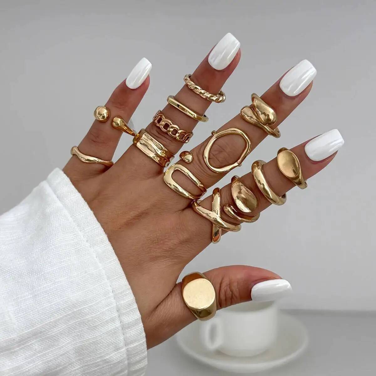IngeSight.Z 14 unids/set Hip H - Vintage Punk Knuckle Rings Set reseña y precio