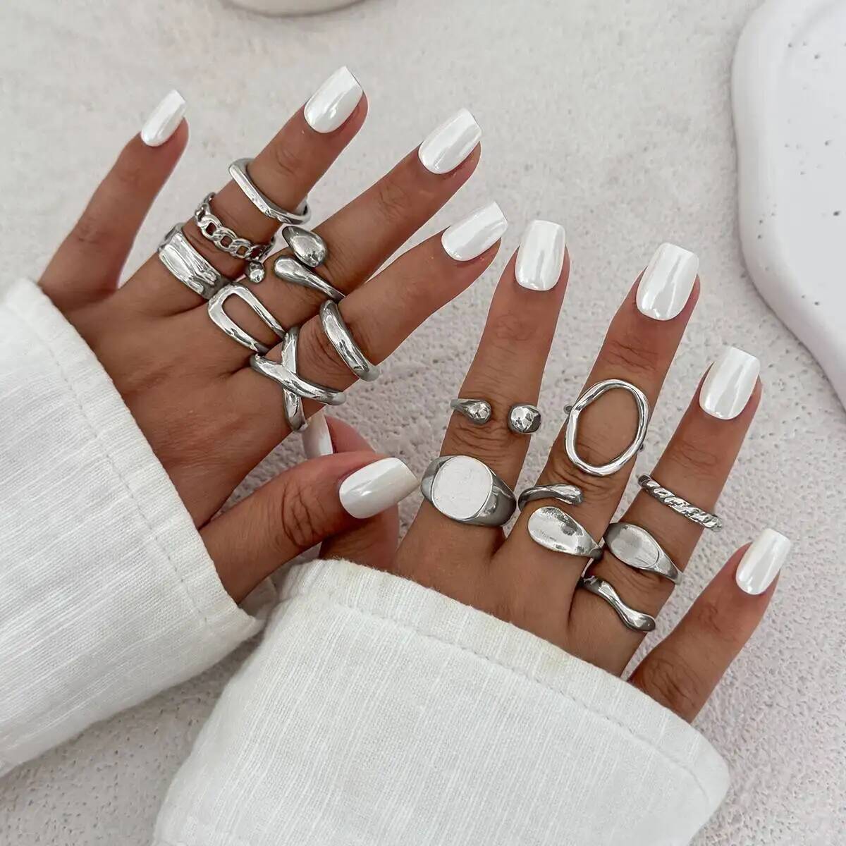 IngeSight.Z 14 unids/set Hip H - Vintage Punk Knuckle Rings Set reseña y precio