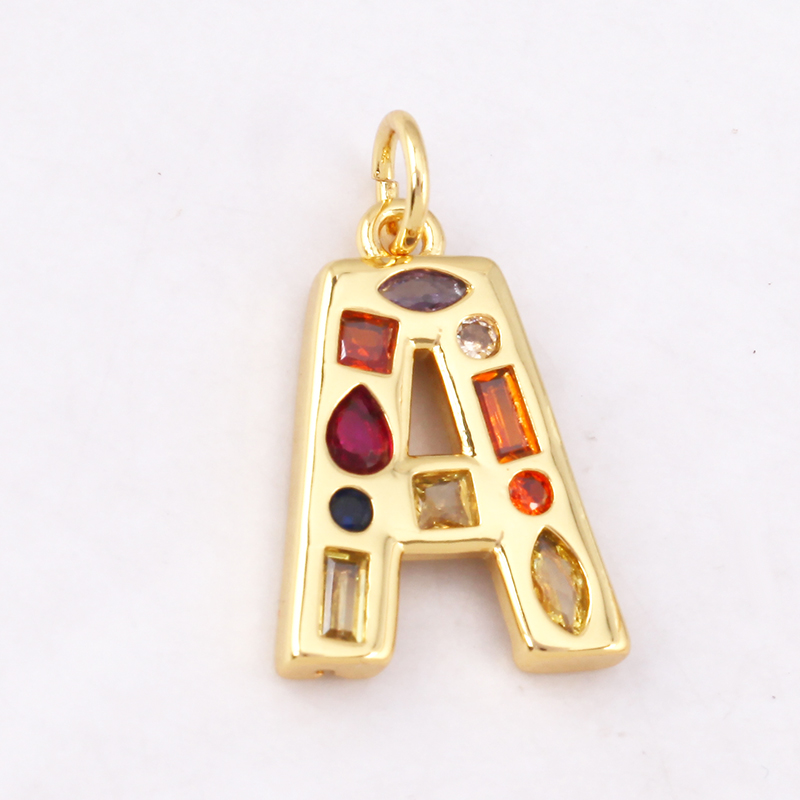 Colgante con dije de letra y n - Initial Letter Necklace 18K Gold reseña y precio