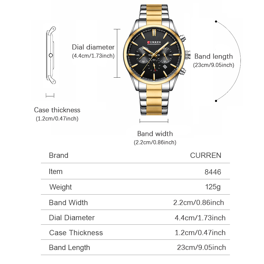 CURREN Casual cuarzo cronógraf - Watch Accessories reseña y precio