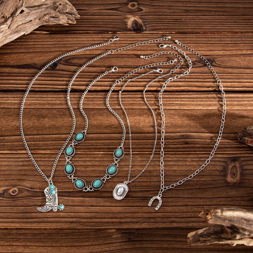 Collar con Colgante de Bota Va - Layered Pendant Necklace Aesthetic reseña y precio
