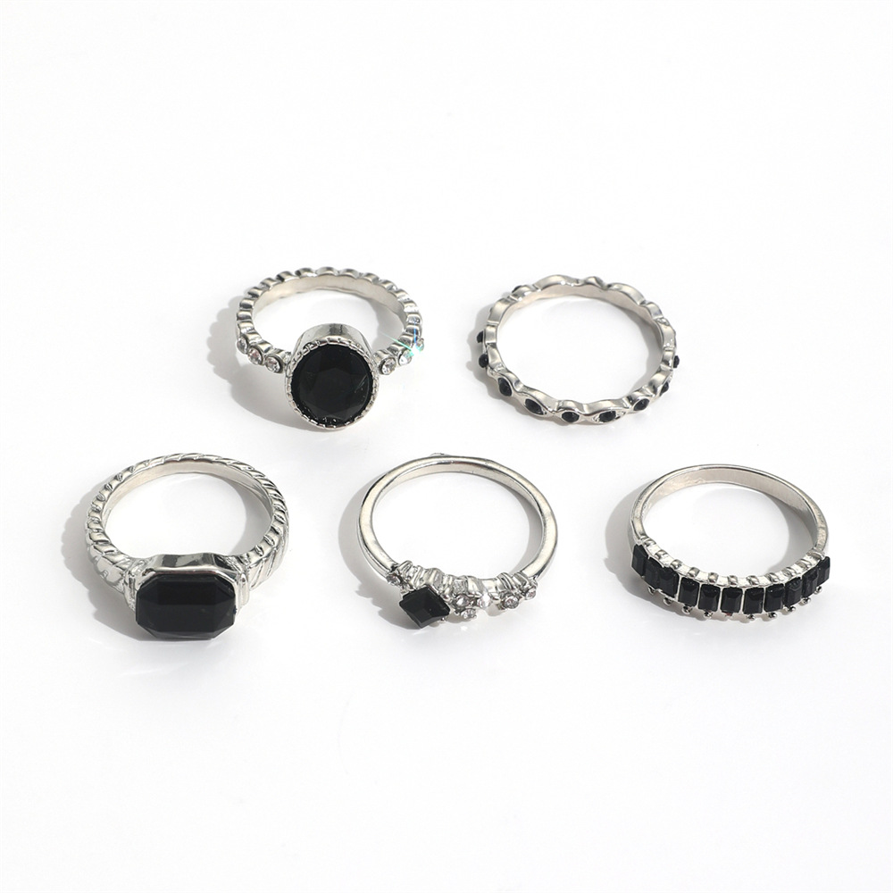 Conjunto de anillos de piedra  - Vintage Punk Knuckle Rings Set reseña y precio