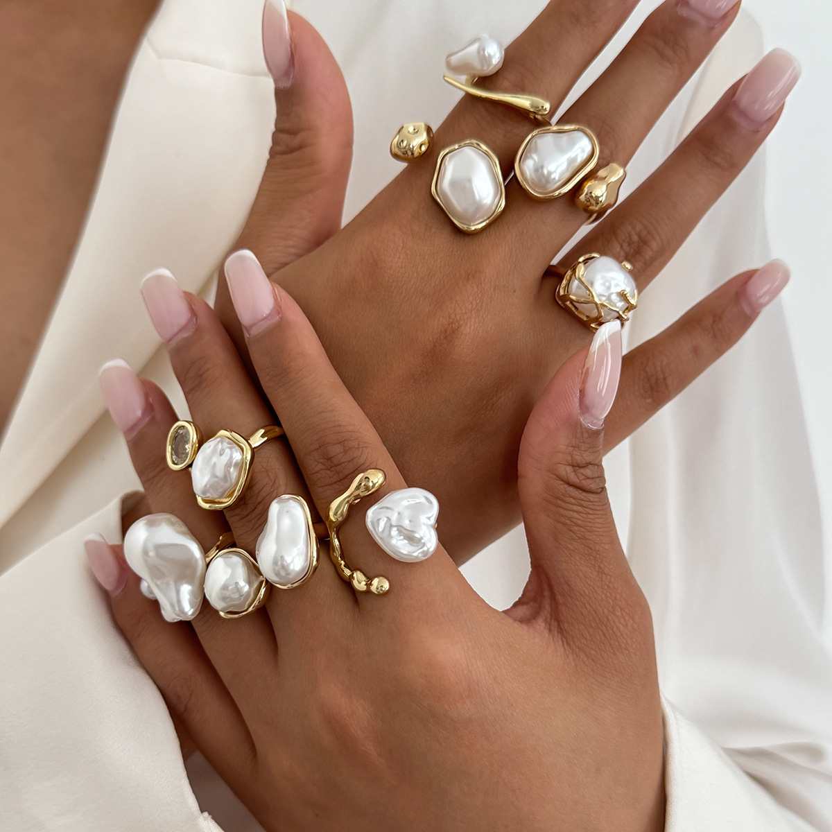 7Pcs/Set Gold Color Irregular  - Vintage Punk Knuckle Rings Set reseña y precio