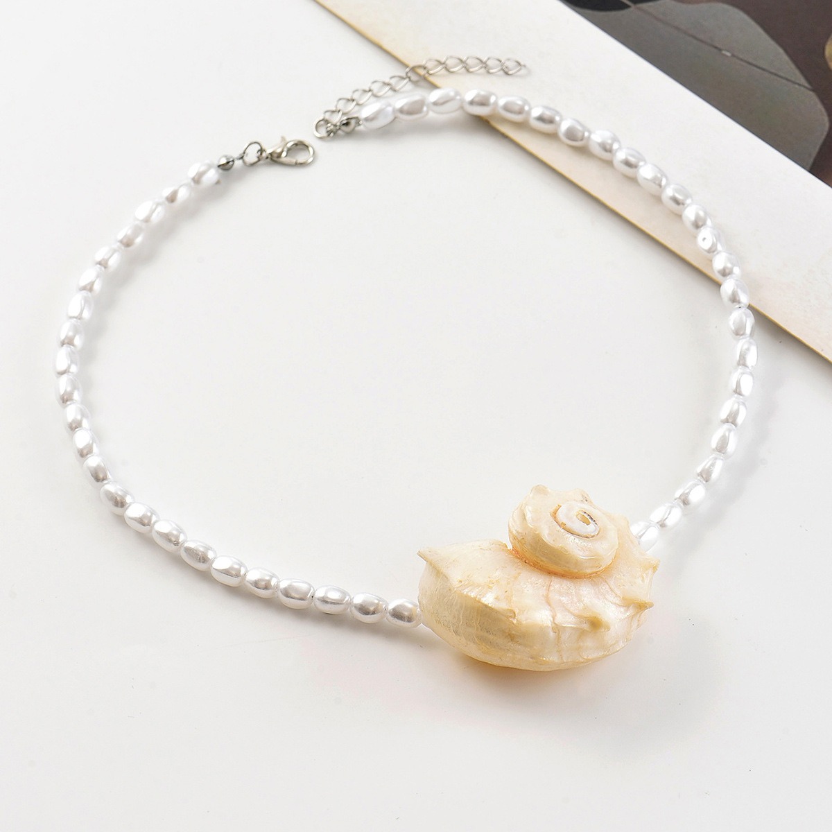 Collar con colgante de concha  - Pearl Choker Necklace Vintage reseña y precio