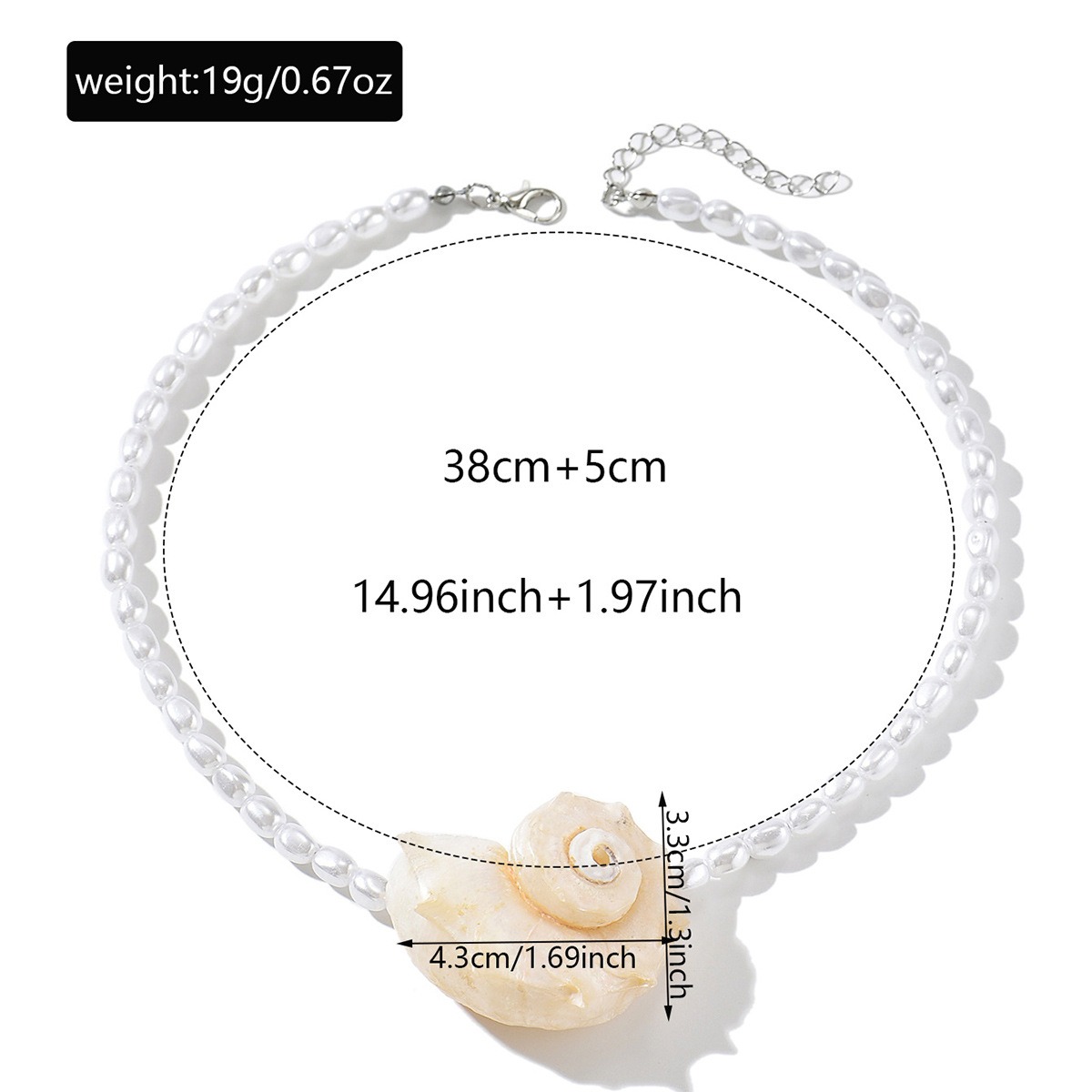 Collar con colgante de concha  - Pearl Choker Necklace Vintage reseña y precio