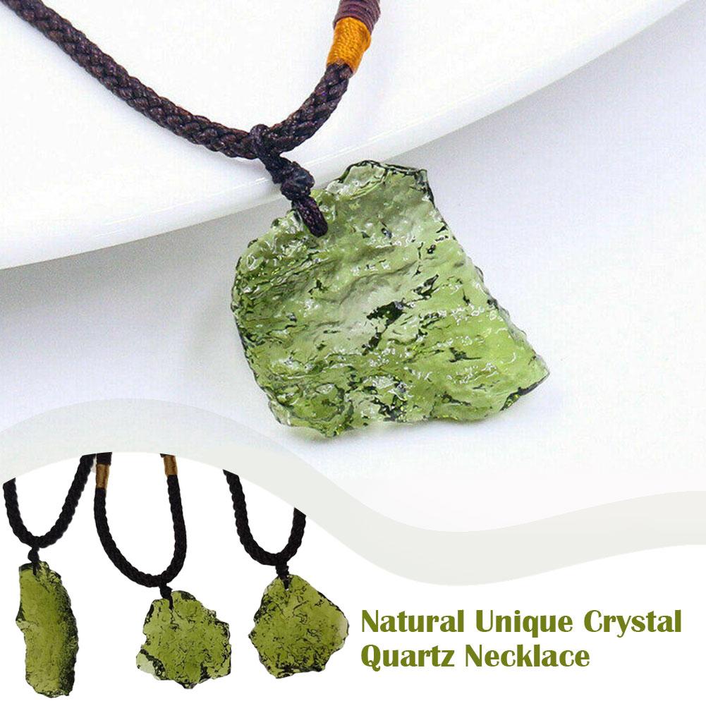 Collar de cuarzo de cristal ún - Crystal Pendant Necklace Natural Stone reseña y precio