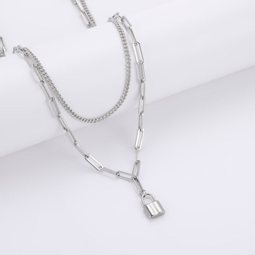 Unift Colgante de candado esté - Layered Pendant Necklace Aesthetic reseña y precio
