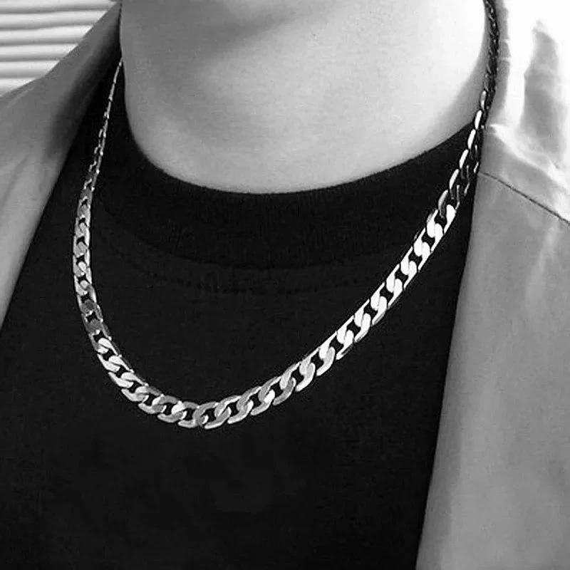 Collar de plata de ley 925 par - Cuban Link Chain 12Mm reseña y precio