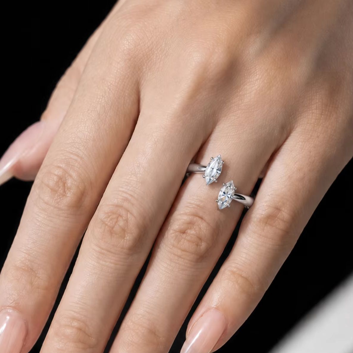 Anillo de plata de ley 925 de  - Moissanite Engagement Ring 1 Carat reseña y precio