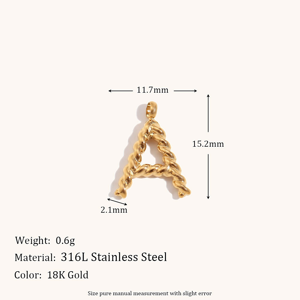 Collar de letra 3d personaliza - Initial Letter Necklace 18K Gold reseña y precio