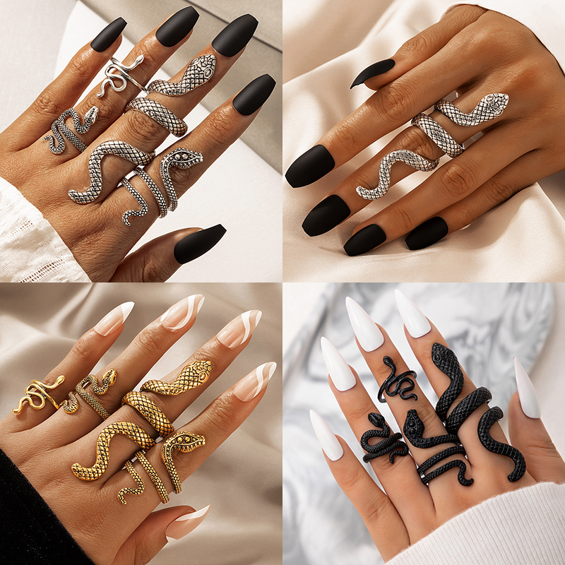 Conjunto de anillos de nudillo - Vintage Punk Knuckle Rings Set reseña y precio