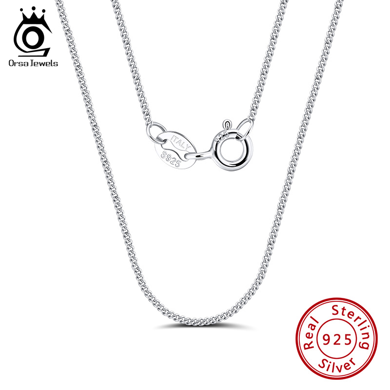 ORSA JEWELS-collar italiano de - 925 Sterling Silver Chain Necklace Men reseña y precio