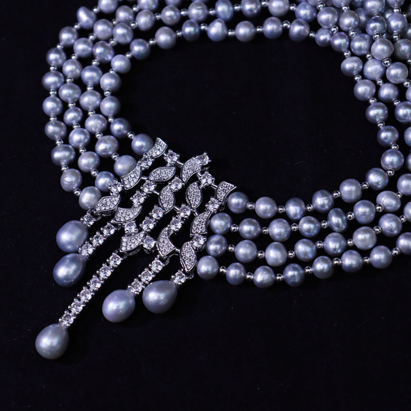 Collar de perlas de agua dulce - Pearl Choker Necklace Vintage reseña y precio