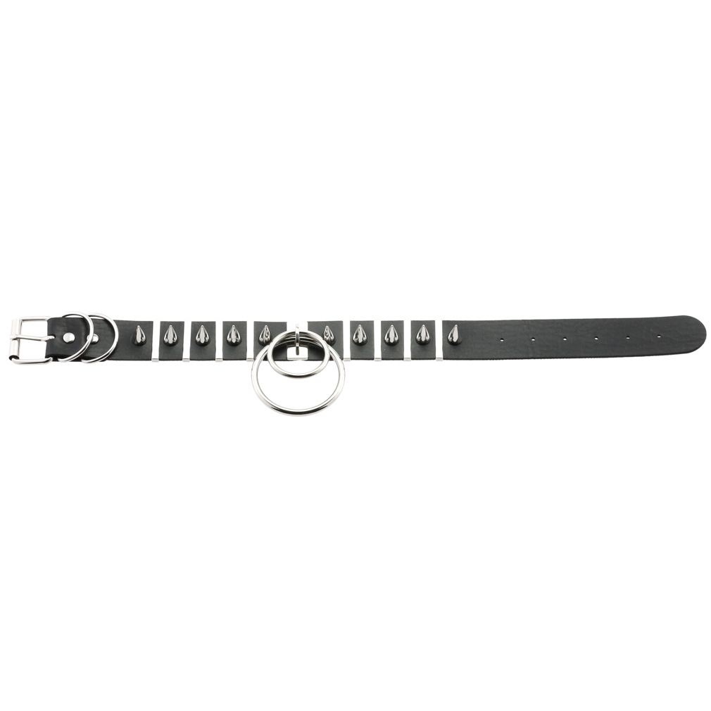 Collar de cuero con pinchos gr - Goth Punk Spike Choker reseña y precio