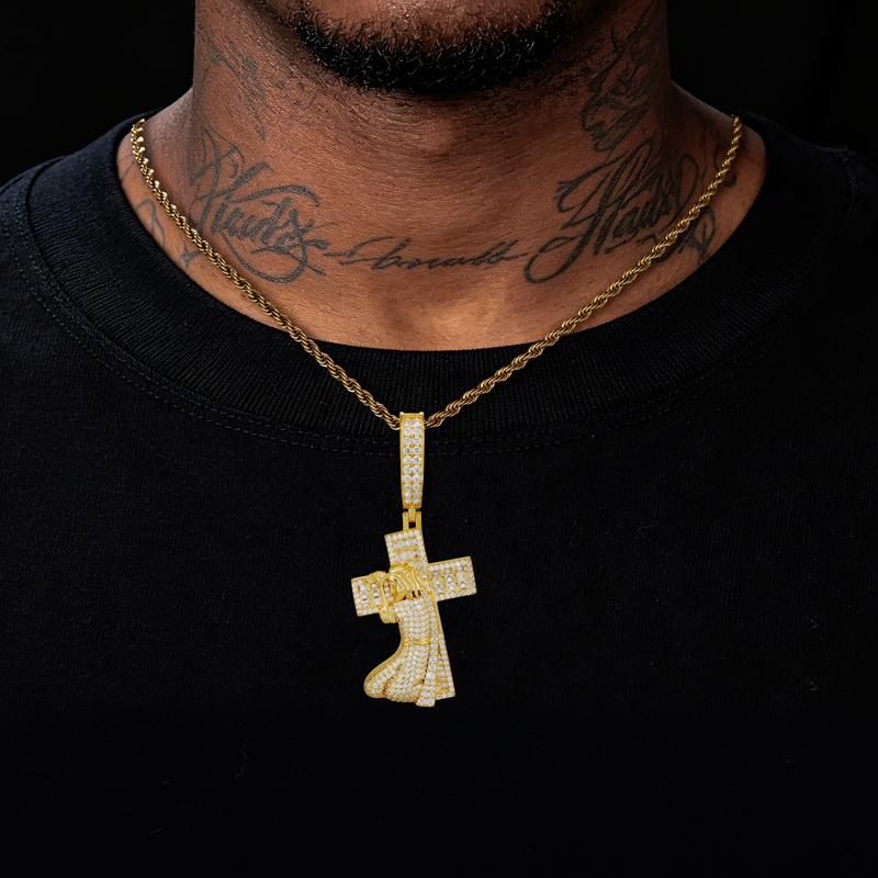 Nuevo colgante de cruz de Jesú - 925 Sterling Silver Chain Necklace Men reseña y precio