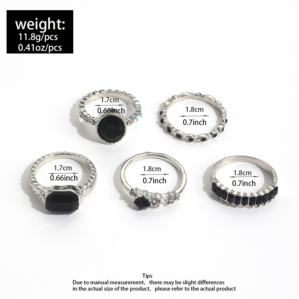 Conjunto de anillos de piedra  - Vintage Punk Knuckle Rings Set reseña y precio