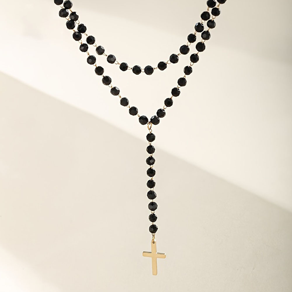 Collar gótico de doble capa co - Layered Pendant Necklace Aesthetic reseña y precio