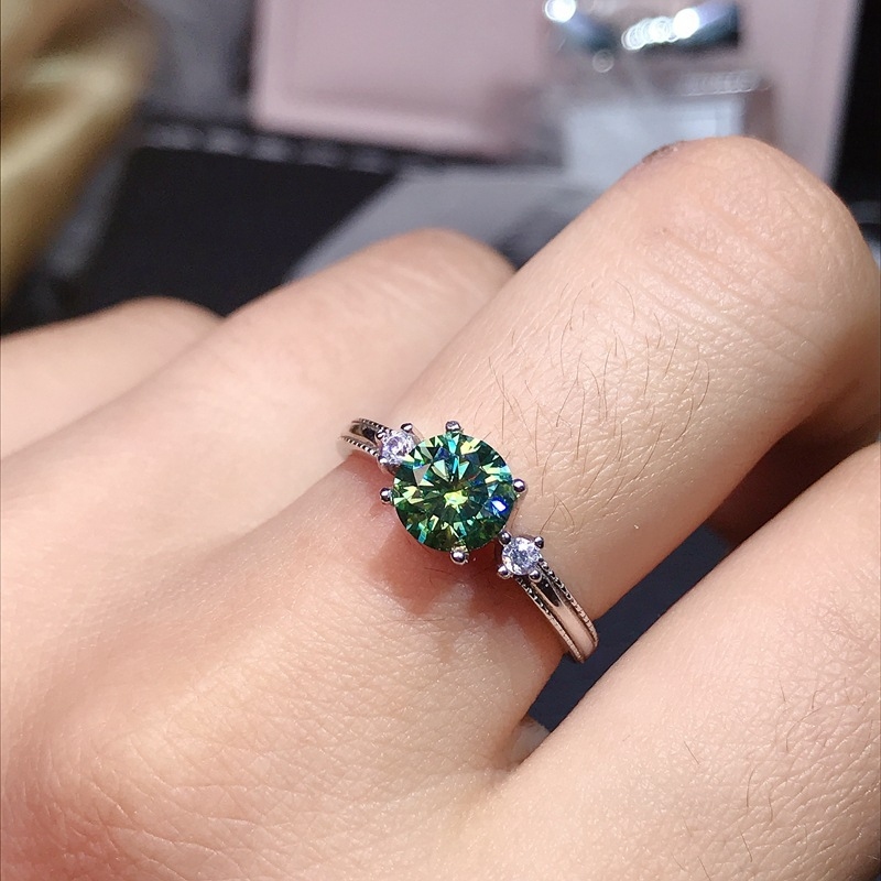 Anillo de Morganita con Diaman - Moissanite Engagement Ring 1 Carat reseña y precio