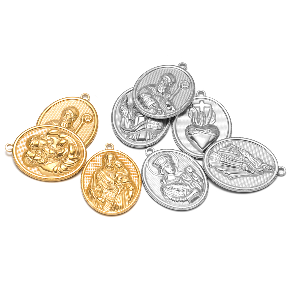5 piezas de dijes de Jesús ova - Cross Pendant Necklace Gold reseña y precio