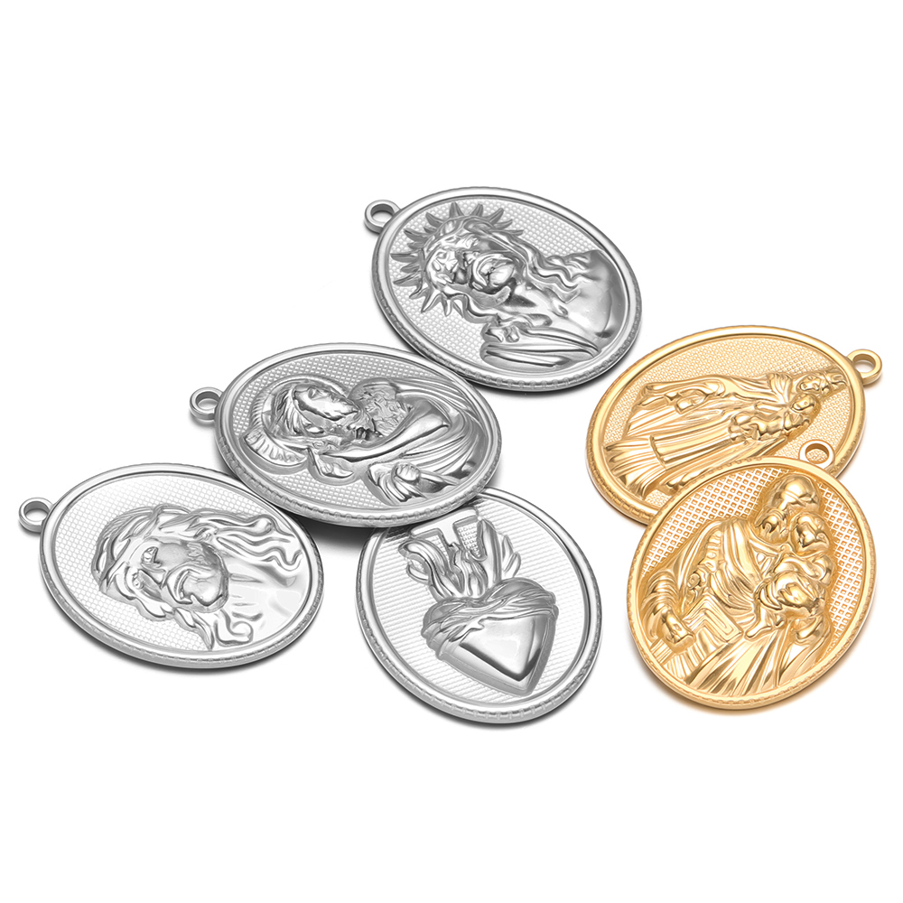 5 piezas de dijes de Jesús ova - Cross Pendant Necklace Gold reseña y precio