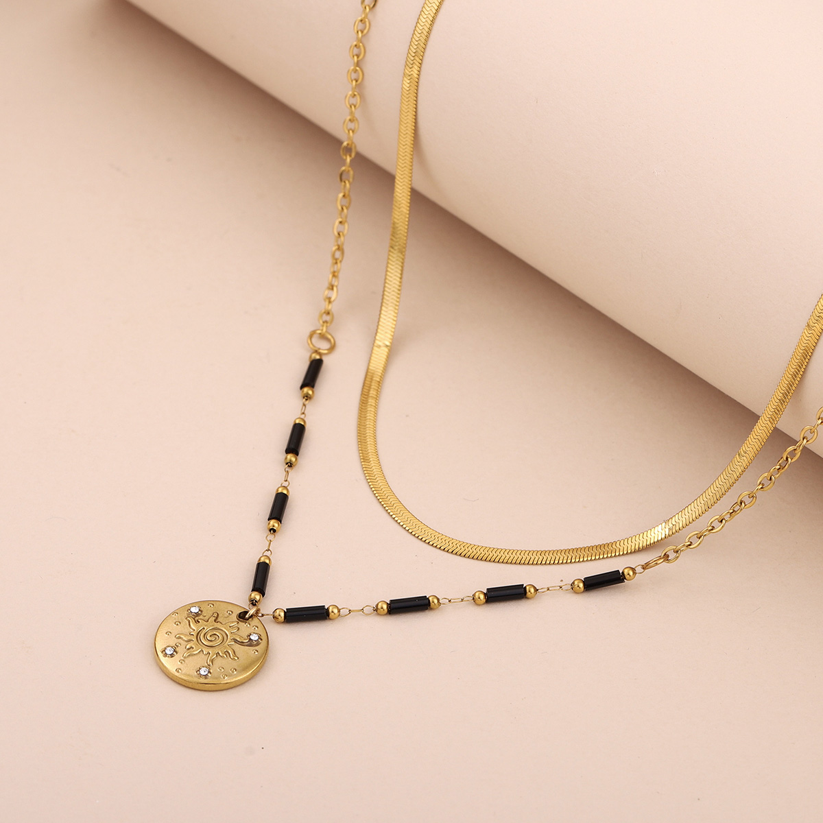 Collar Boho con Colgante de So - Layered Pendant Necklace Aesthetic reseña y precio