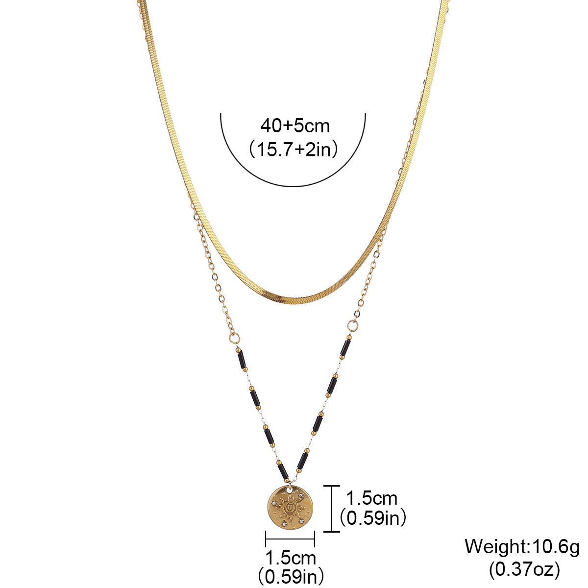 Collar Boho con Colgante de So - Layered Pendant Necklace Aesthetic reseña y precio