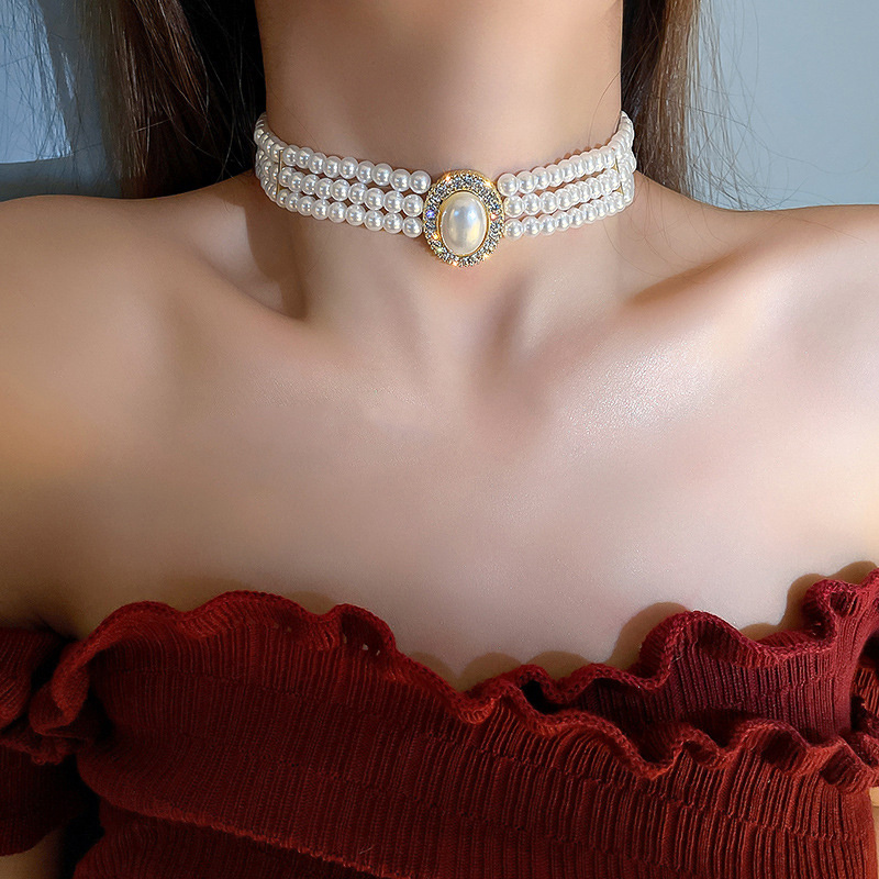 Gargantilla Vintage de lujo de - Pearl Choker Necklace Vintage reseña y precio