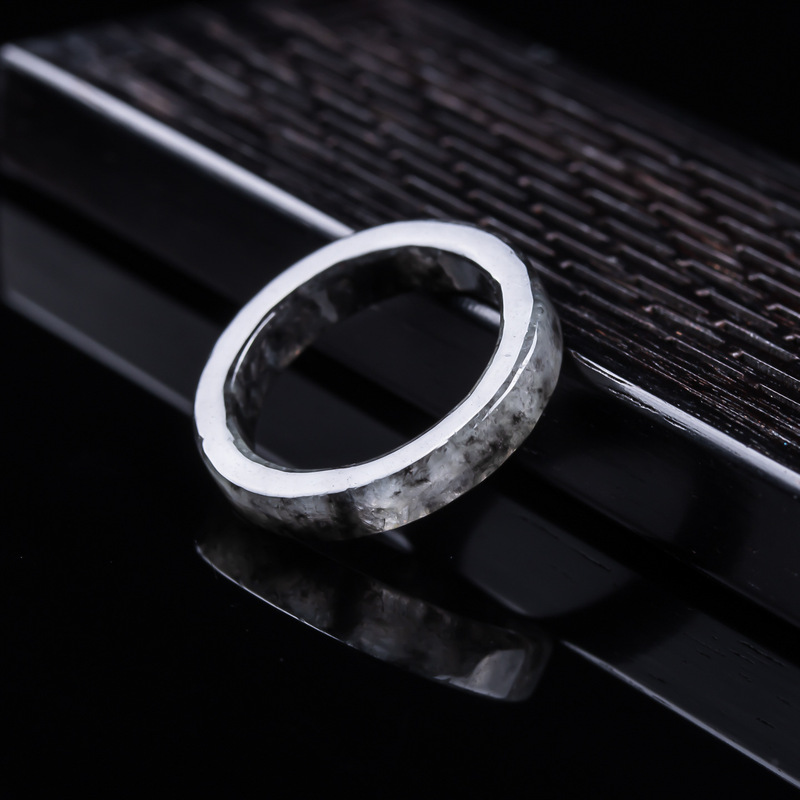 Anillo de jadeíta negra birman - Rings reseña y precio