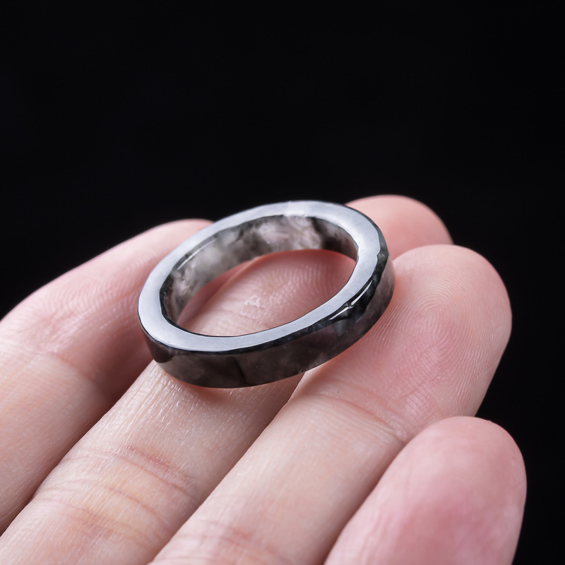 Anillo de jadeíta negra birman - Rings reseña y precio