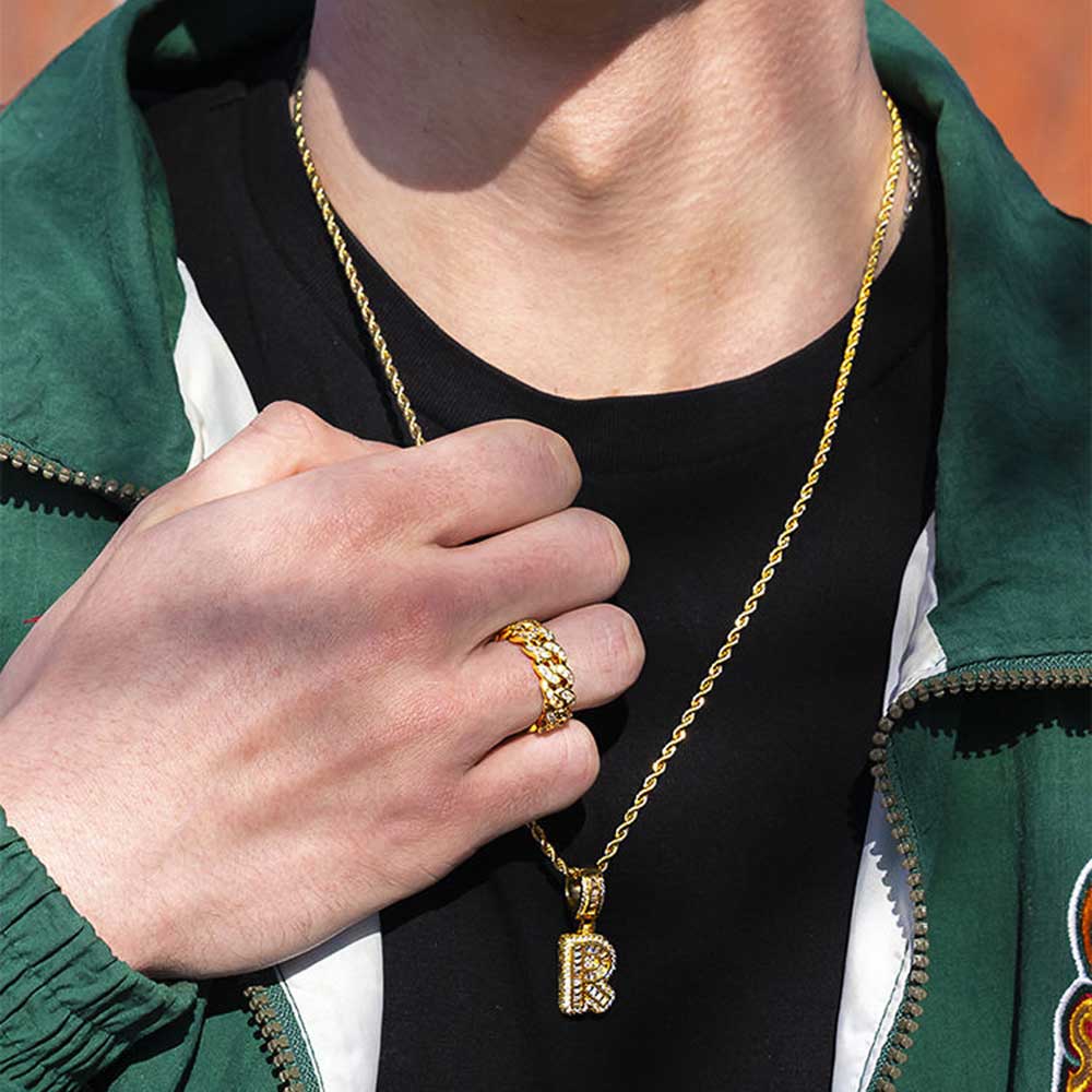 Letra inicial chapada en oro R - Initial Letter Necklace 18K Gold reseña y precio