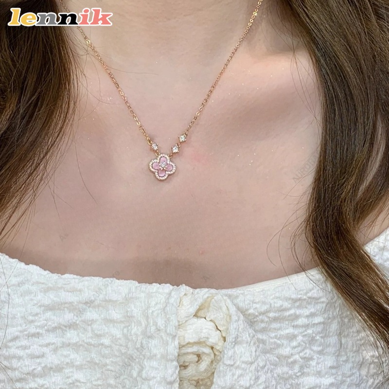 Collar de concha rosa, colgant - Layered Pendant Necklace Aesthetic reseña y precio