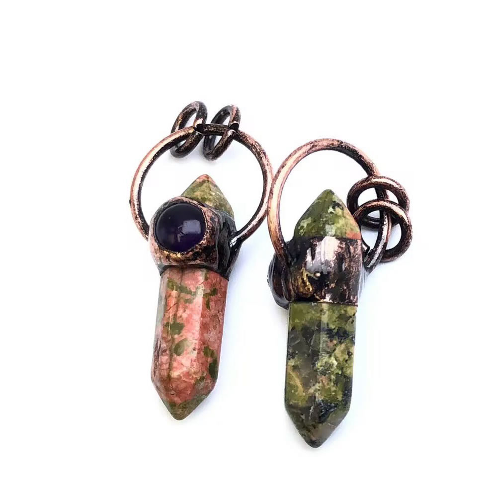 Colgantes de Cuarzo Cristalino - Crystal Pendant Necklace Natural Stone reseña y precio