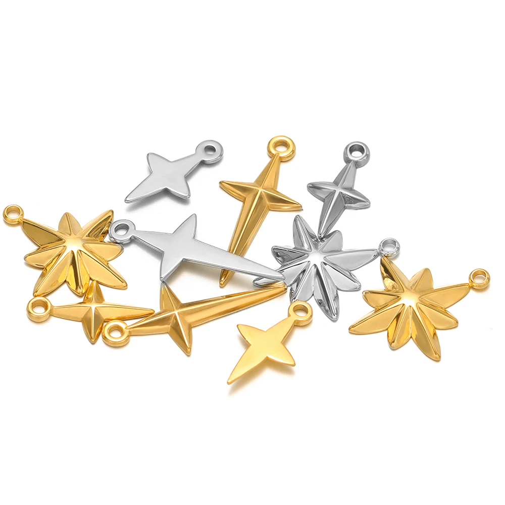 5 uds. De dijes de estrella cr - Cross Pendant Necklace Gold reseña y precio
