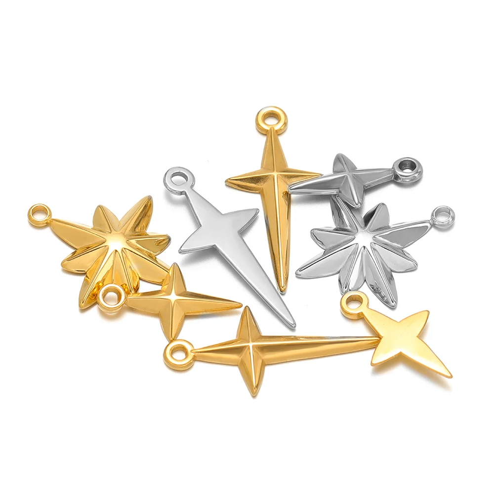 5 uds. De dijes de estrella cr - Cross Pendant Necklace Gold reseña y precio