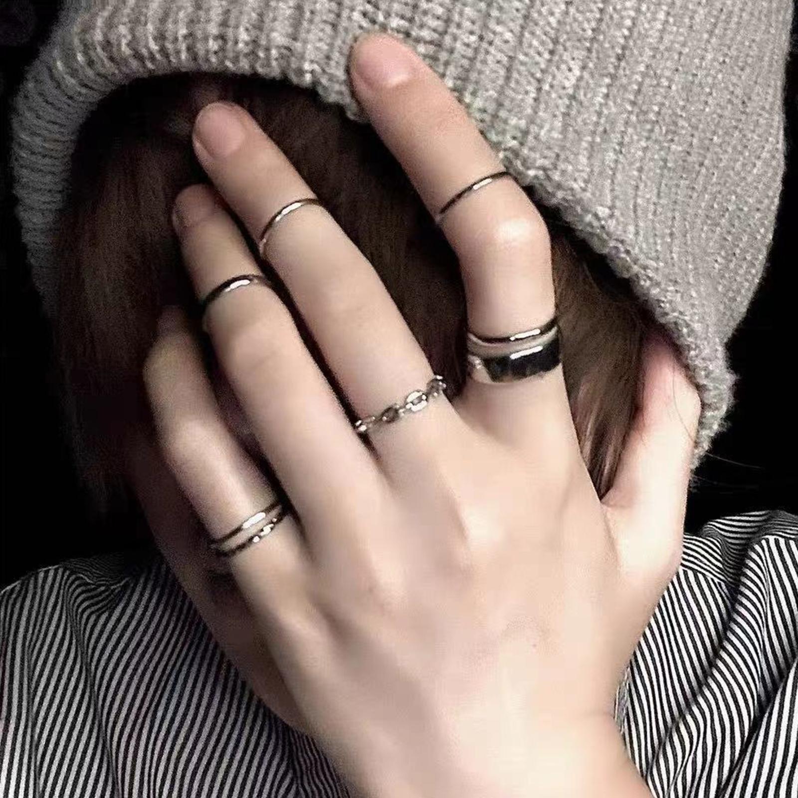 Conjunto de anillos de hip hop - Vintage Punk Knuckle Rings Set reseña y precio