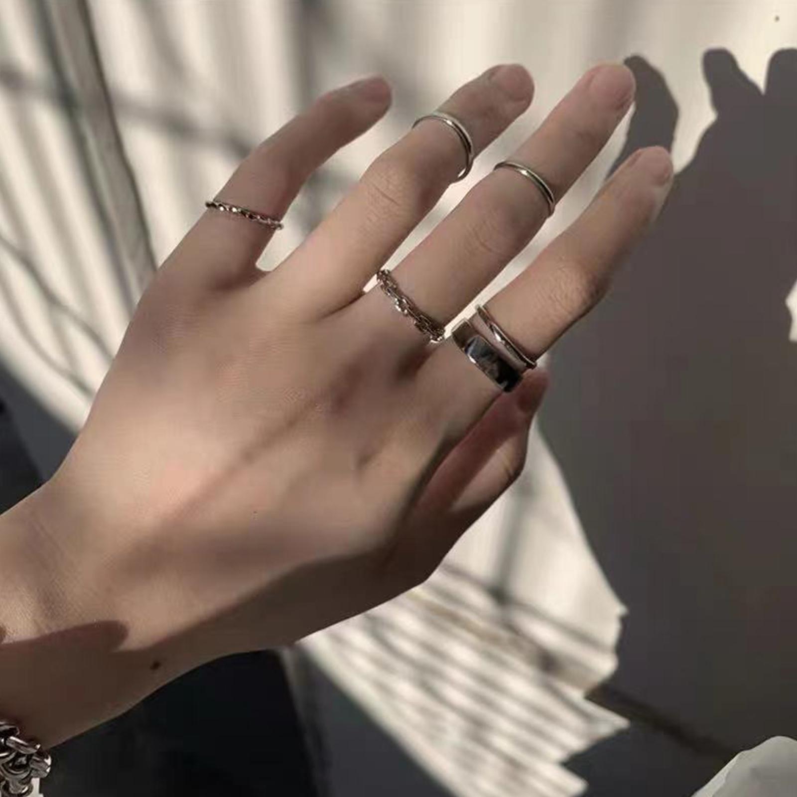 Conjunto de anillos de hip hop - Vintage Punk Knuckle Rings Set reseña y precio